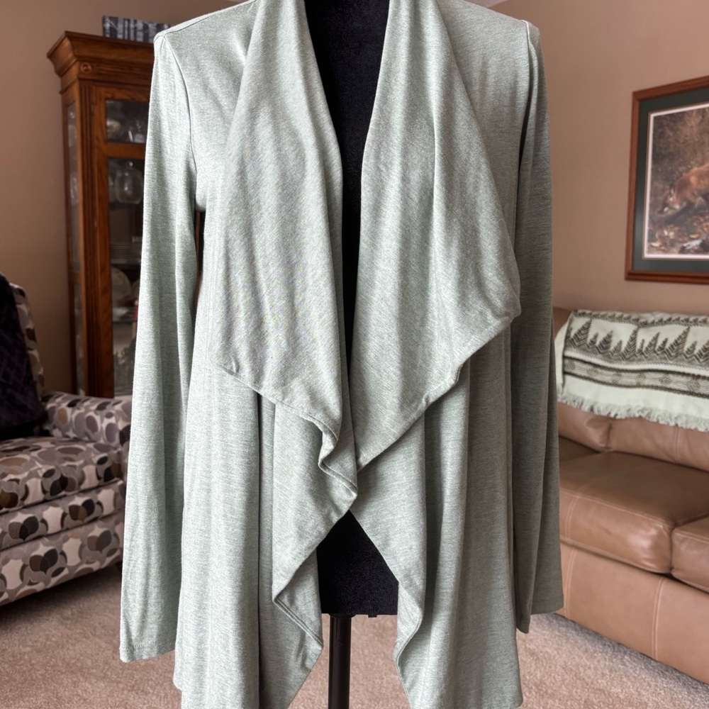 Open Front Cardigan M Mint color